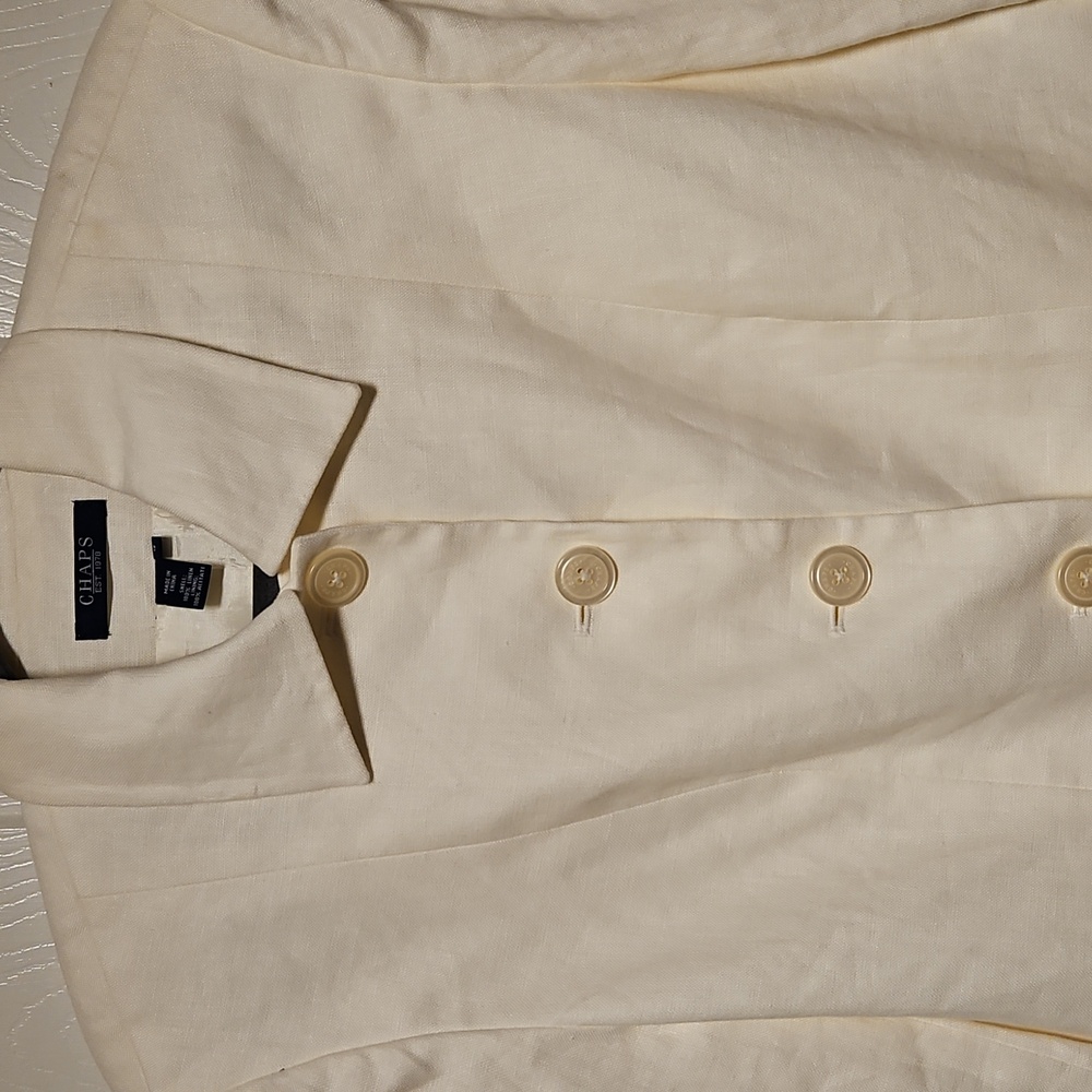 Chaps Linen Jacket - Picture 2 of 7